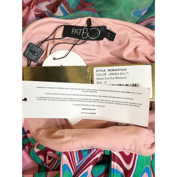 Patbo NWT Wave Tulle Cutout Bodysuit Size Small - Picture 5 of 6